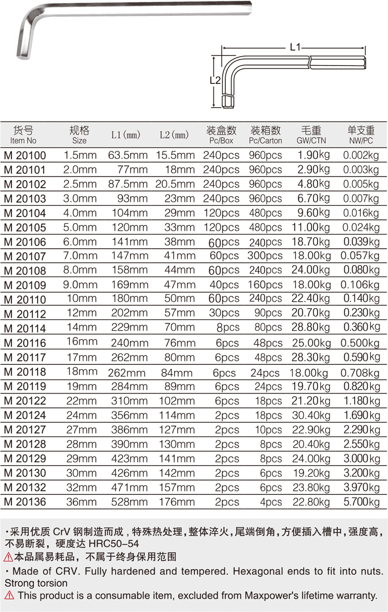 專業(yè)級平頭電鍍加長內(nèi)六角扳手(圖1)