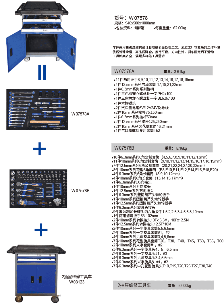 120+8件 6.3mm+10mm+12.5mm系列汽車維修綜合組套(圖1)