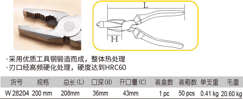 盒裝鋼絲鉗(圖1)